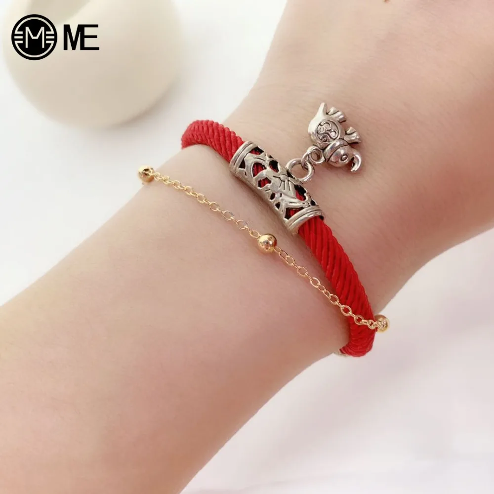 Винтажные Ретро браслеты с подвеской в виде слона дружбы Вдохновляющие подарок