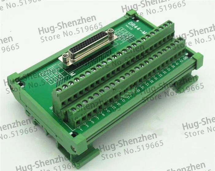 DB44 Φ DR 44 pin DR44 Female 44pin порт din рейка Монтажная Клеммная колодка адаптер