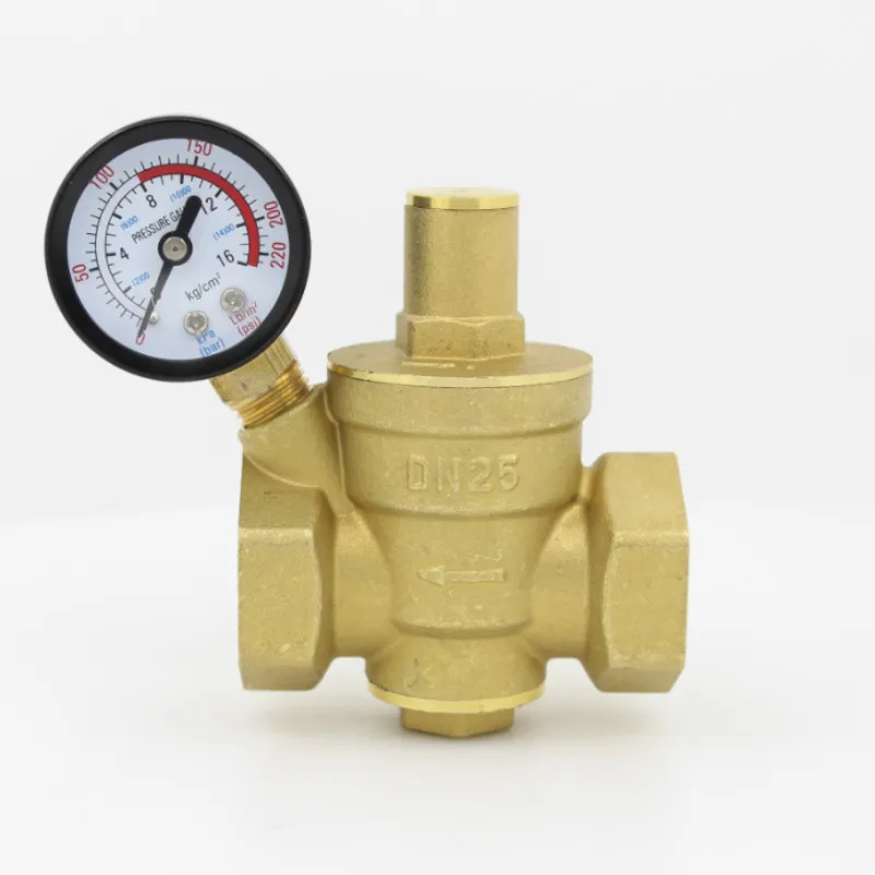DN25 Brass Water Pressure Reducing Valve 1&quot Adjustable Valves With Gauge Meter Relief | Обустройство дома