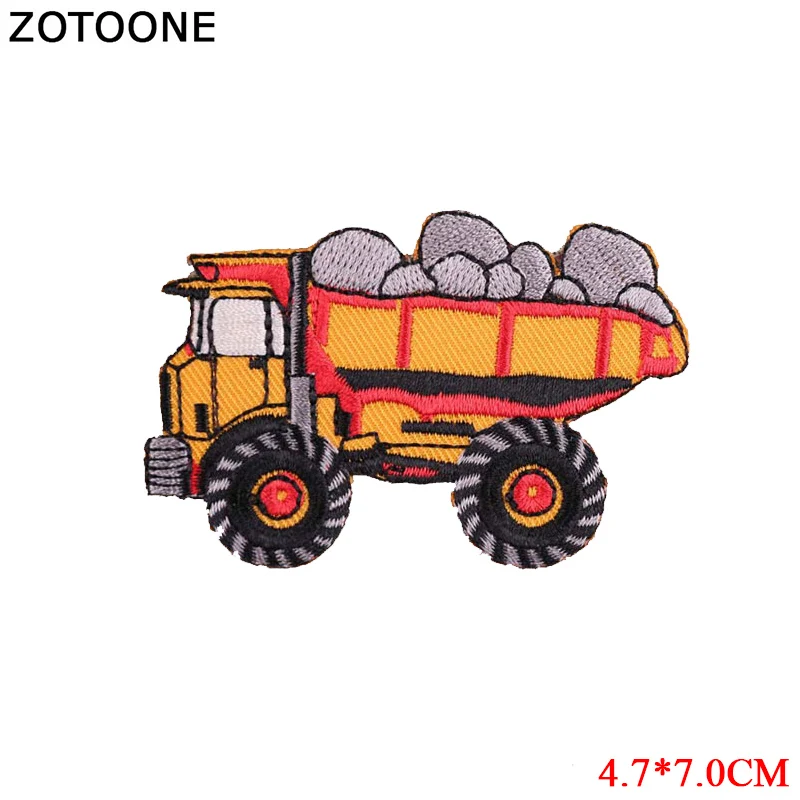 1948 ZOTOONE 1 шт., нашивки с изображением мультяшного автомобиля для одежды, аппликация, вышивка, сделай сам, ручная работа, странные вещи, милые, на заказ, пришитые нашивки D - Цвет: 1948