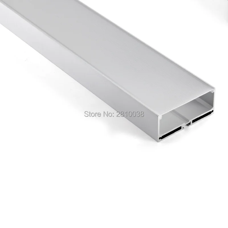 

10 X1M Sets/Lot Office lighting led strip aluminium profile and large flat U channel for recessed wall or suspension lamps