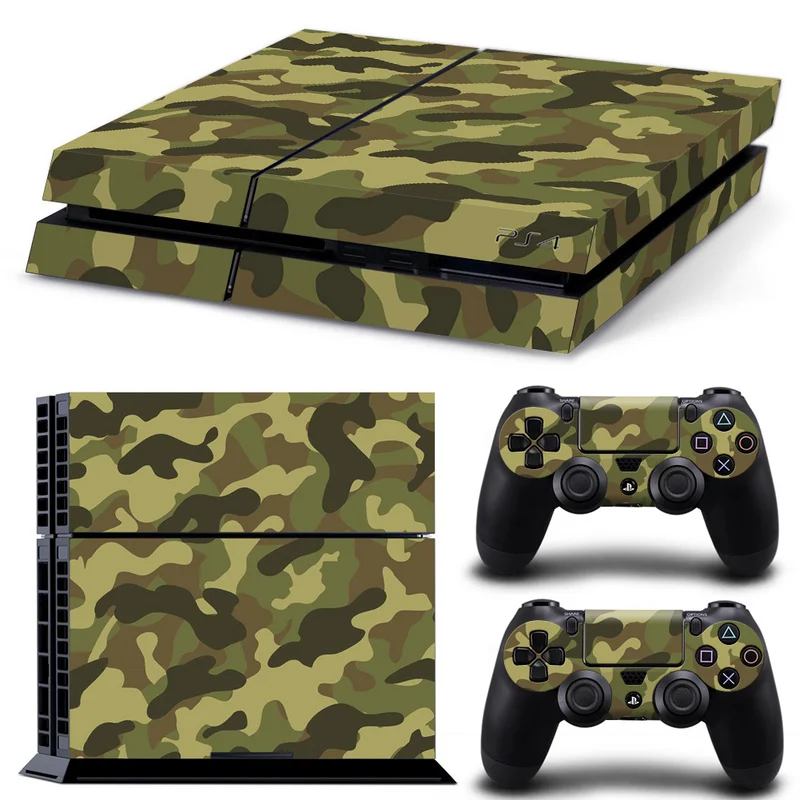 Камуфляжная пластиковая Виниловая наклейка для консоли Sony Ps 4 с 2 контроллерами