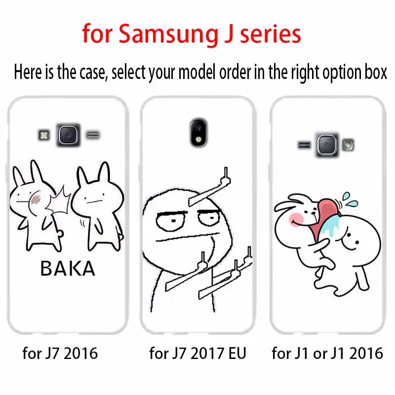 Телефон для Samsung Galaxy J6 J4 Plus J8 J3 J7 2018 J5 j7 2017 2016 j6 Prime чехол мем лицо средний палец