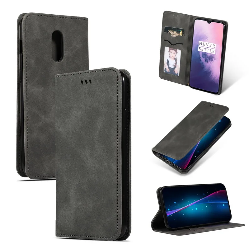 Магнитный Флип Чехол-бумажник для OnePlus 7 Pro 6 T Магнитная крышка-держатель для карт из натуральной кожи для One Plus 6 T 7 7Pro Capa Coque