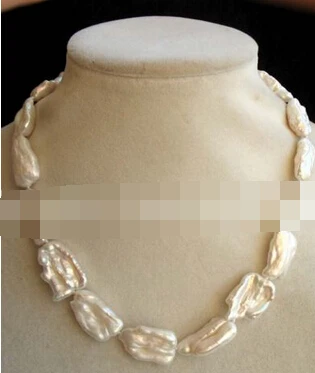 Бесплатная доставка&gt пресноводный жемчуг белый Бива барокко Возрожденный Кеши