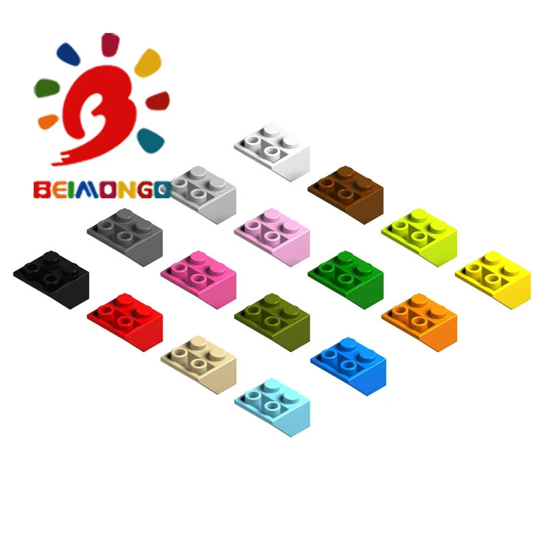 Бесплатная доставка! BEIMONGO строительные блоки черепица 2x 2/45 перевернутый