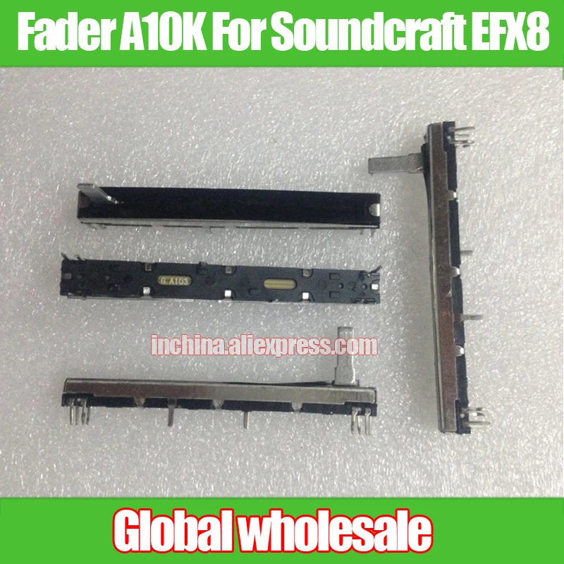 5 шт. прямой слайдовый потенциометр, двойной фейдер A10K для Soundcraft EFX8 Fader A10Kx2, может заменить для потенциометра Panasonic