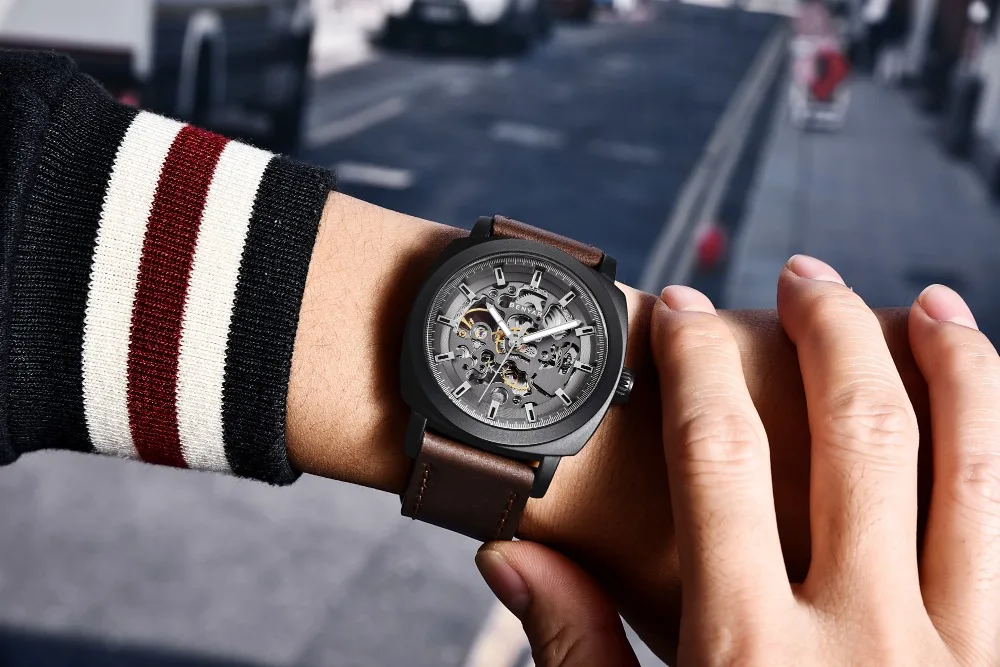 BENYAR Новые автоматические часы со скелетом мужские водонепроницаемые s Tourbillon механические часы Топ бренд Роскошные наручные часы Relogio