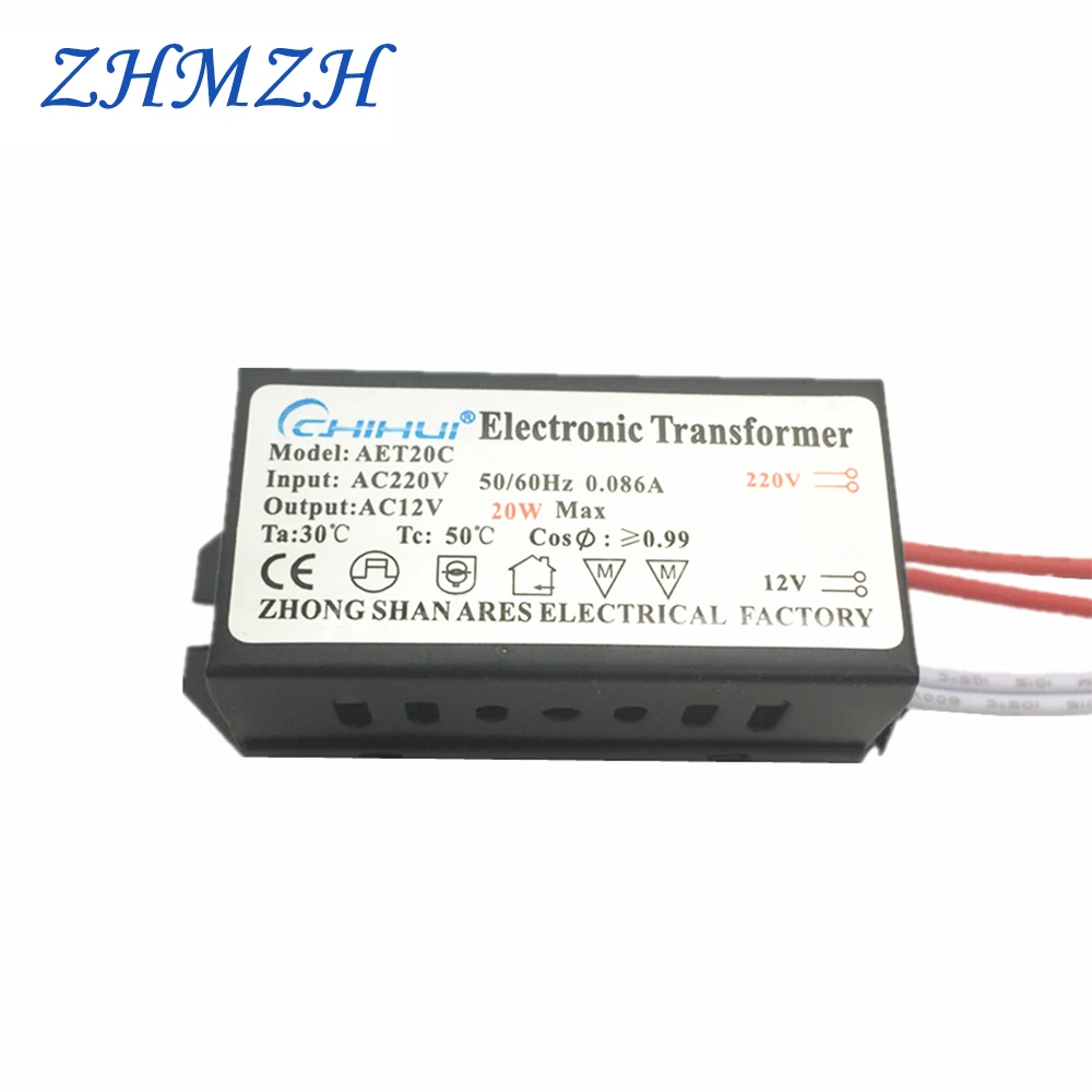 

20W LED Electronic Transformer LED driver Power Supply AC220V To AC12V For 12V MR11 MR16 G4 LED Lamp Bulbs Or Halogen Lamp Beads