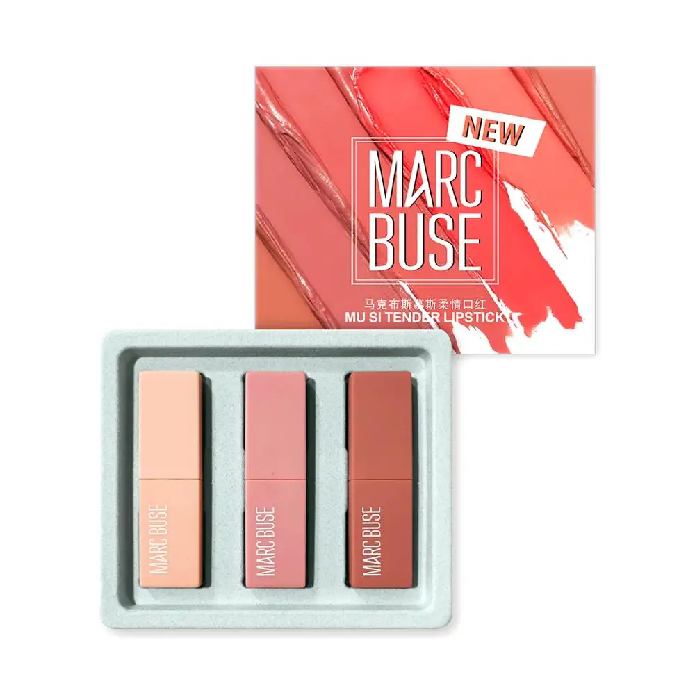 3 шт. водостойкая матовая губная помада |