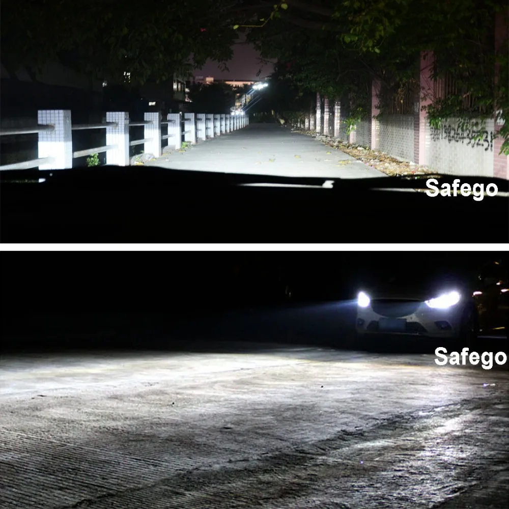 

Safego 1 Pair H7 H8 6000K H9 H11 Low Beam Xenon HID Replacement Bulbs Car Light 55W White Headlight Lamps Highlight H7