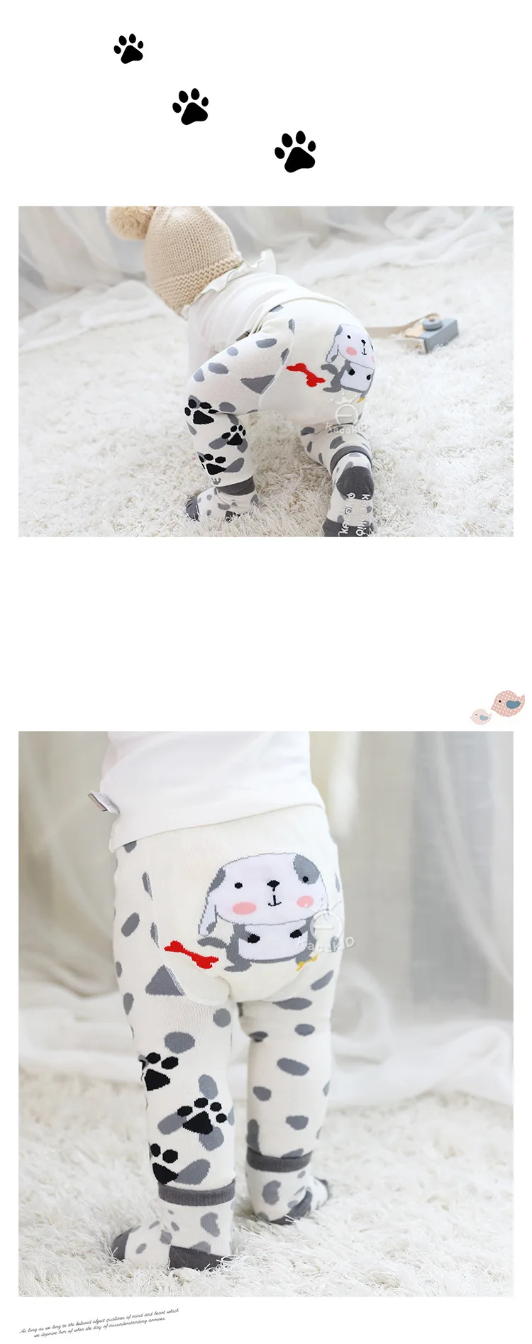 KACAKID Unisex Toddler Pants Set Cute Animal Pattern Girl Boys Kids Toddler Pants Set Cotton Dots Girl Boys Toddler Pants 1115