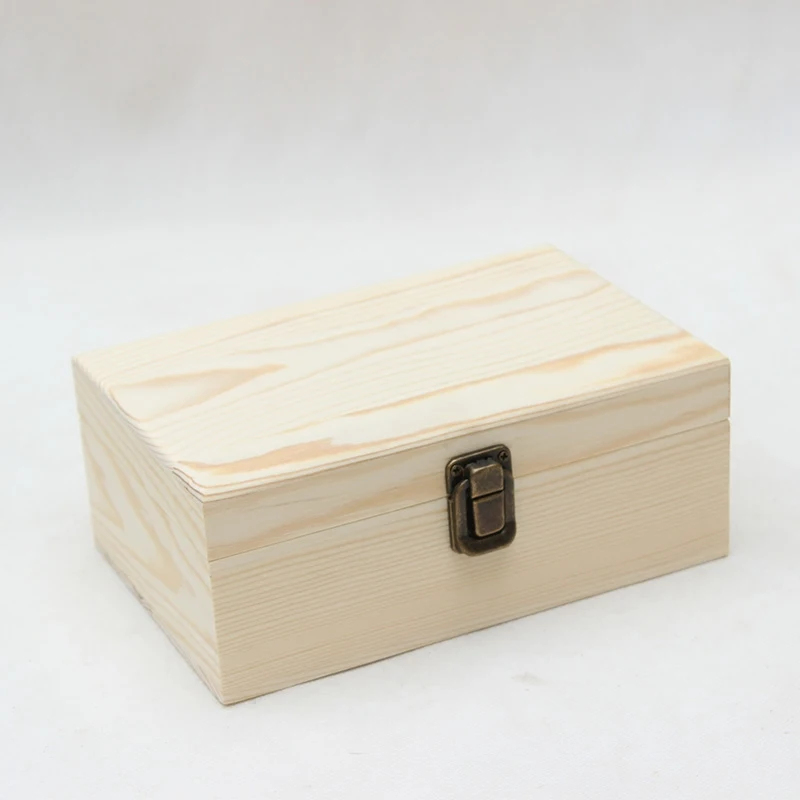 

wooden storage pine wood box with Lid Handmade Craft jewelry box