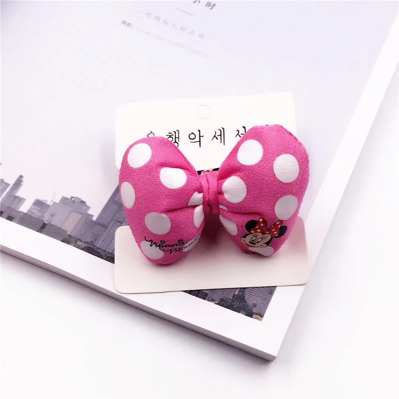 Hair rope B Disney 5 шт./компл. Микки Мышь плюшевые игрушки аксессуары, платье для девочек, с рисунком, с бантом, для девочек резинкой вечерние украшения подарки на день рождения - Цвет: Hair rope B