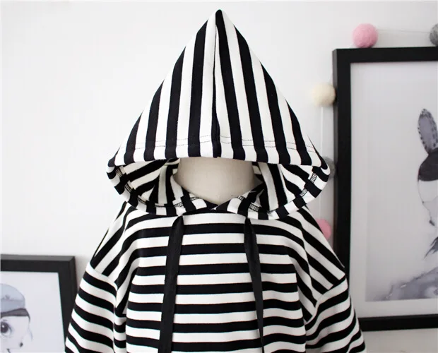 Thunderers Spring Autumn Children Sport wear Hooded Striped Shirt &amp Long Pants Children's 2pcs Outfts Kids Clothes Suit 24M-6Y |