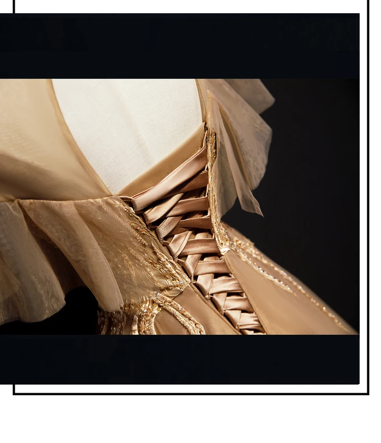 Длинное платье rococo с рюшами на воротнике средневековое женское эпохи Виктория