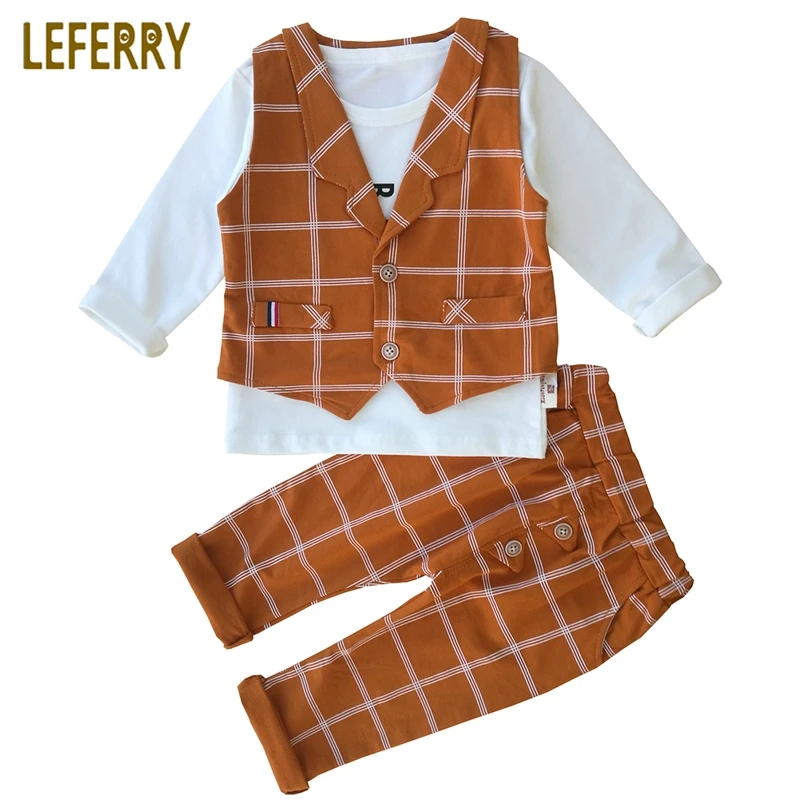 Костюм для маленьких мальчиков комплект из 3 предметов детская одежда Комплекты