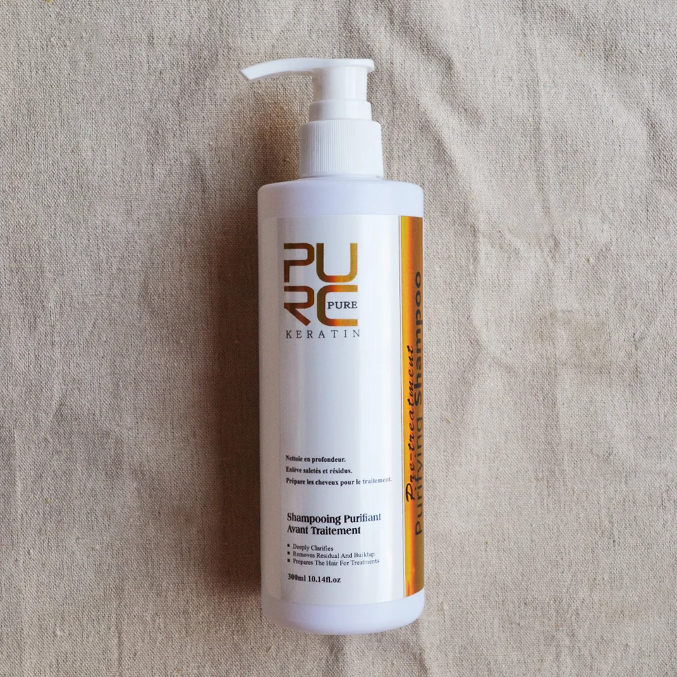 PURC выпрямляющие волосы 1000 мл 8% бразильское Кератиновое лечение и 300 Очищающий