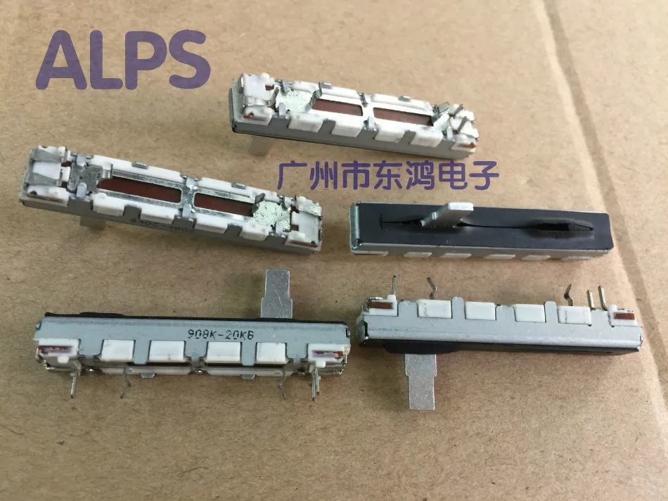 

1pcs/lot Japanese production 4.5 cm sliding potentiometer B20K, single axis long, 10MM belt dust-proof film