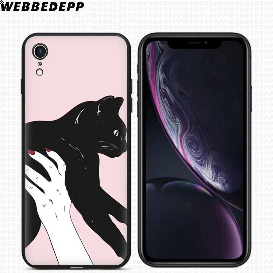 WEBBEDEPP розовый эстетический мягкий силиконовый чехол для iPhone 11 Pro Xr Xs Max X или 10 8 7 6 6S