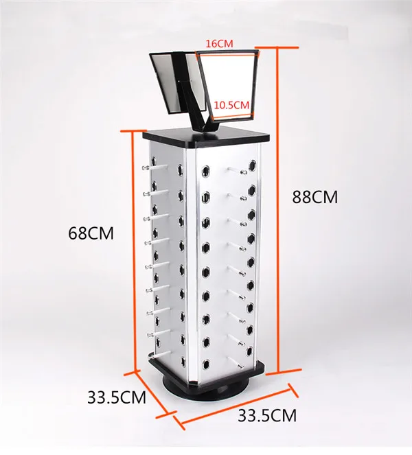 Квадратная Металлическая вращающаяся стойка для солнечных очков 1 шт. Быстрая