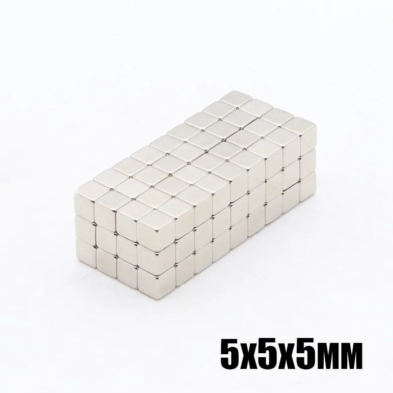 500 шт. 5x5x5 мм Неодимовый Магнит куб 5 мм N35 Постоянный NdFeB супер сильные магнитные магниты квадратный бак Куб 5*5*5 мм