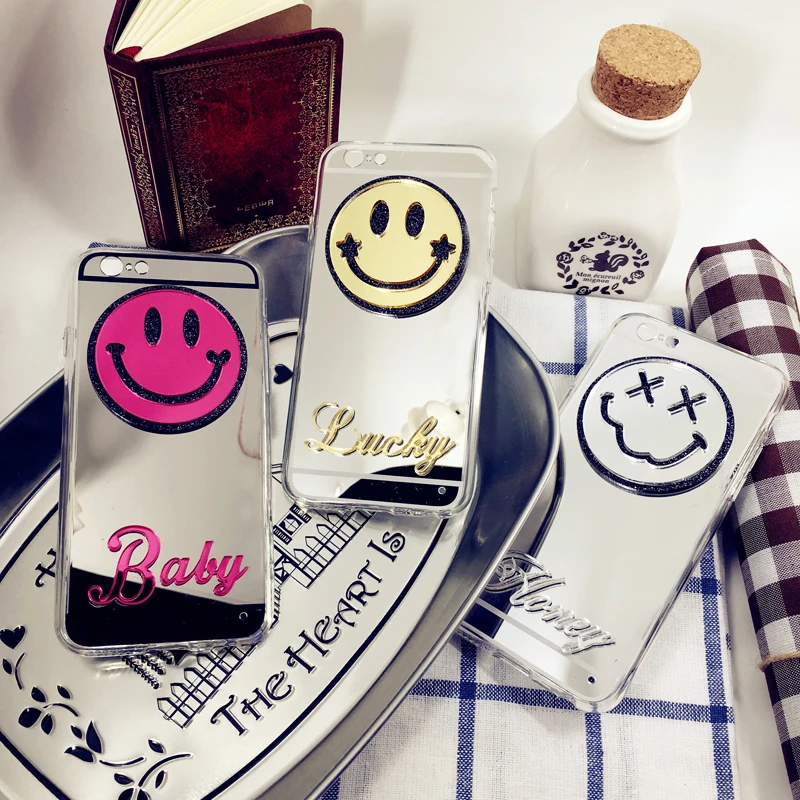 Уникальный заказной надпись на зеркале Smile чехол для телефона Samsung galaxy j2 j4 j5 j6 j7 J8 a5