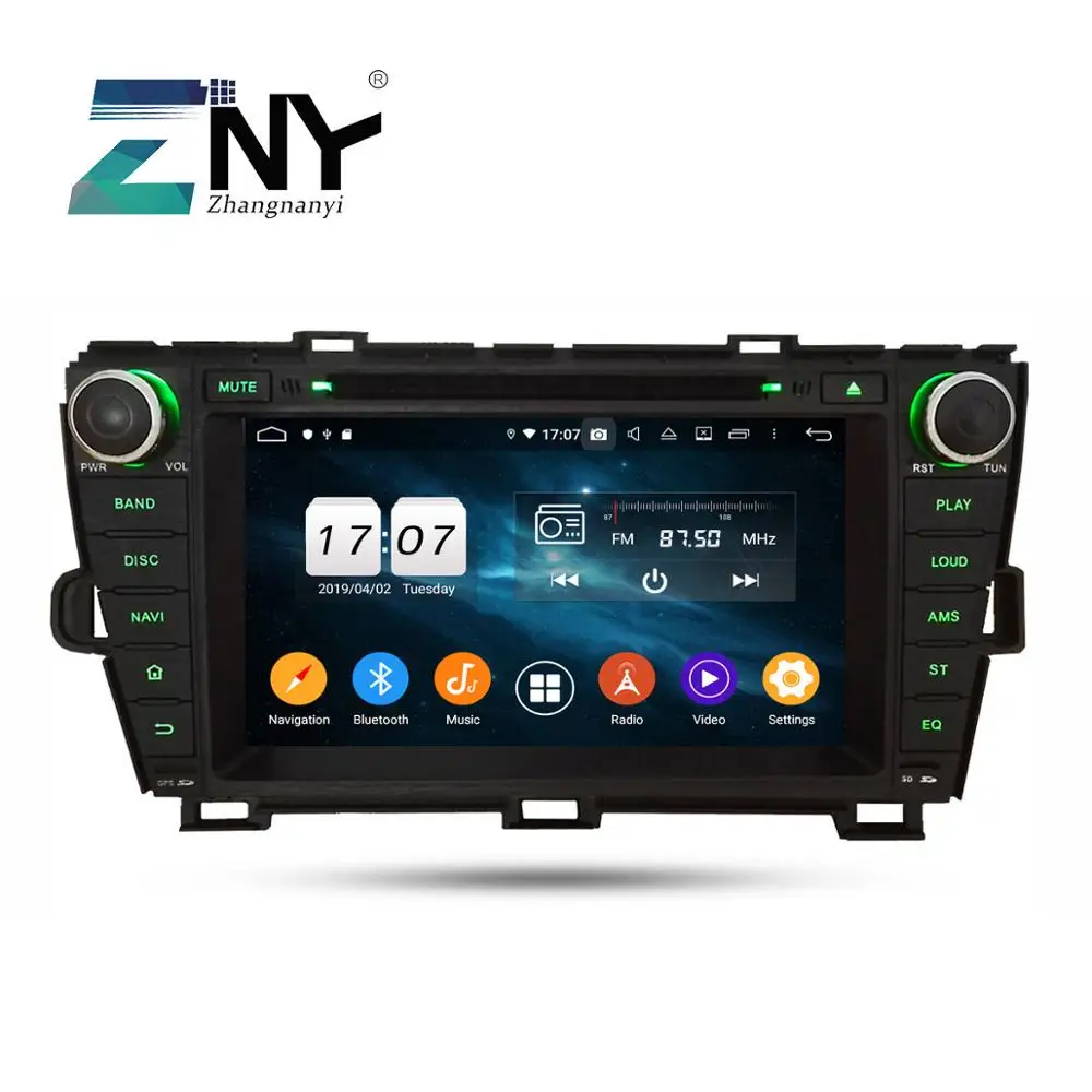 " ips 2 Din Android 9,0 автомобильный стерео gps для Toyota Prius 2009 2010 2011 2012 2013 DVD компактное минирадио Wi-Fi и радио навигации резервного копирования Камера