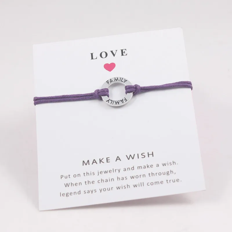 Браслет карта Wish семейный браслет с подвеской из сплава Love Lucky для мамы сына