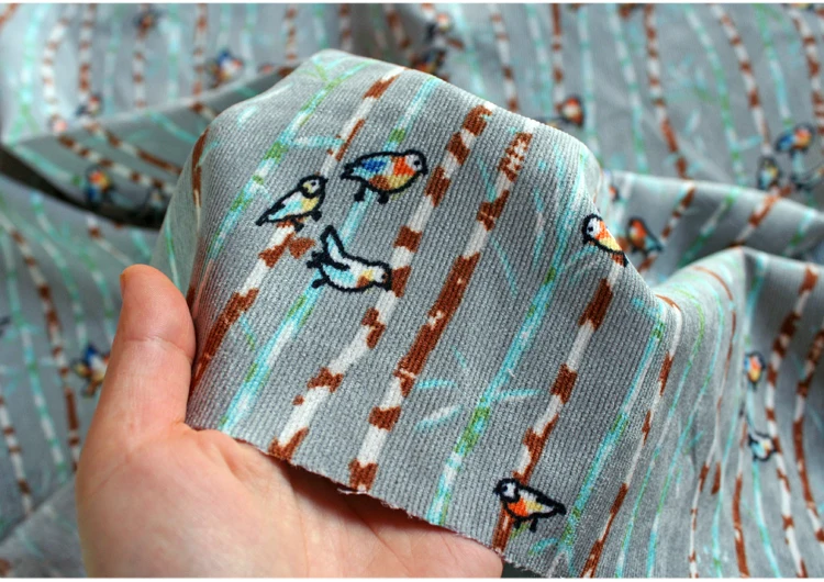 Модная Вельветовая ткань Imorted с принтом в стиле ретро мягкая удобная для женского