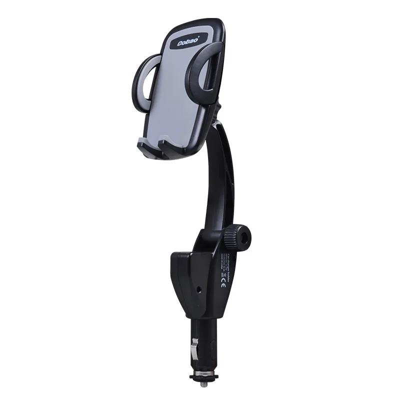 Универсальный автомобильный держатель для телефона прикуриватель 2 usb зарядное