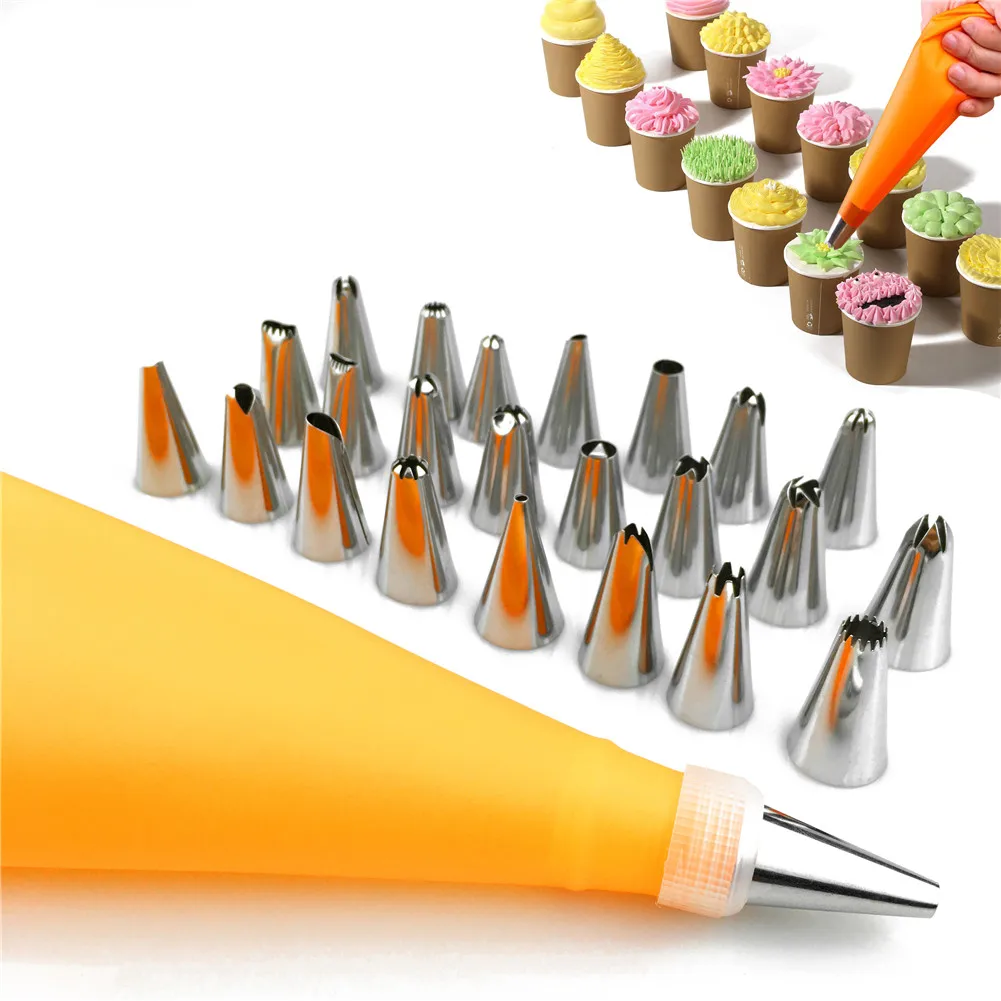26 шт. русские Кондитерские насадки для обледенения силиконовые кондитерские изделия для обледенения кондитерский мешок из нержавеющей стали насадки для украшения тортов «сделай сам»# SO