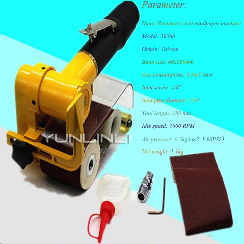Pneumatic Belt Sander Ring Machine 60*260 Grinding Polishing 39360 | Инструменты