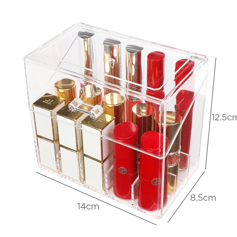 Органайзер для макияжа PS прозрачный держатель помады с крышкой коробка хранения
