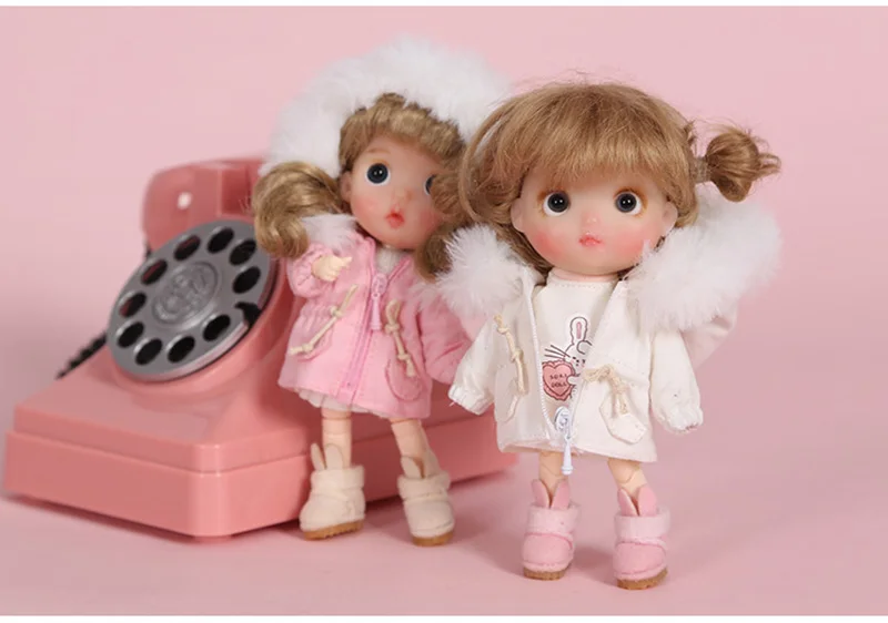 Новая модная одежда для куклы хлопковая куртка шляпа ob11 obitsu 11 1/12bjd Одежда