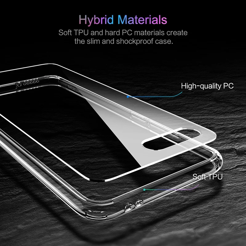 ROCK Slim чехол для телефона huawei Honor 10 ультра тонкий прозрачный мягкий кремний PC TPU