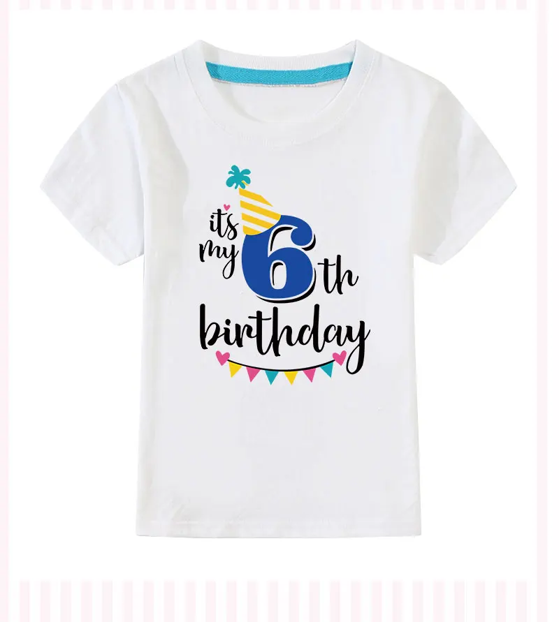 Boys Birthday Shirts 4 Years Summer Cotton T Shirt For Boys Kids Fashion Kids Clothes Cotton Children Clothes Kids White Shirt