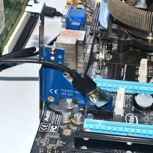 Настольный Pci-Express Pci-E к Pci адаптер карта Pcie двойной слот расширения Usb 3 0 добавить