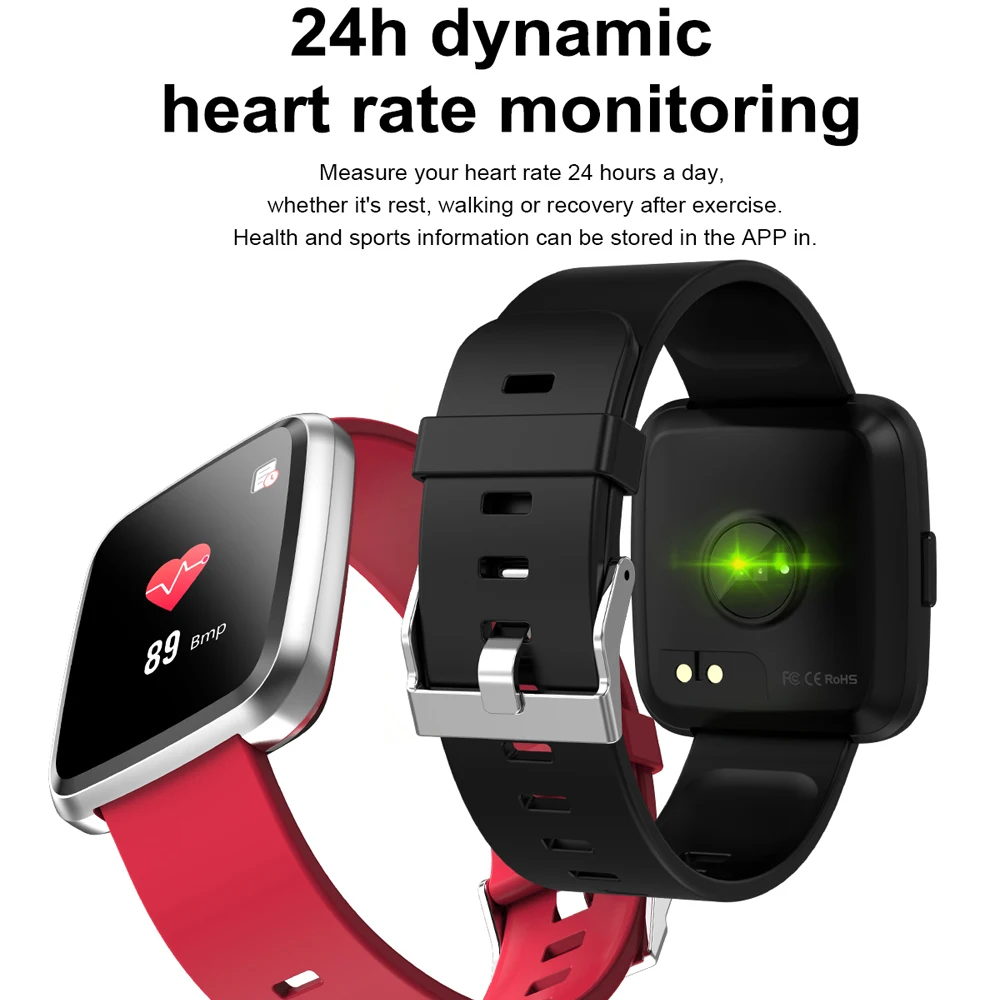 Смарт браслет VESTMADRA Y7P Android IOS пульсометр фитнес трекер водонепроницаемый цветной