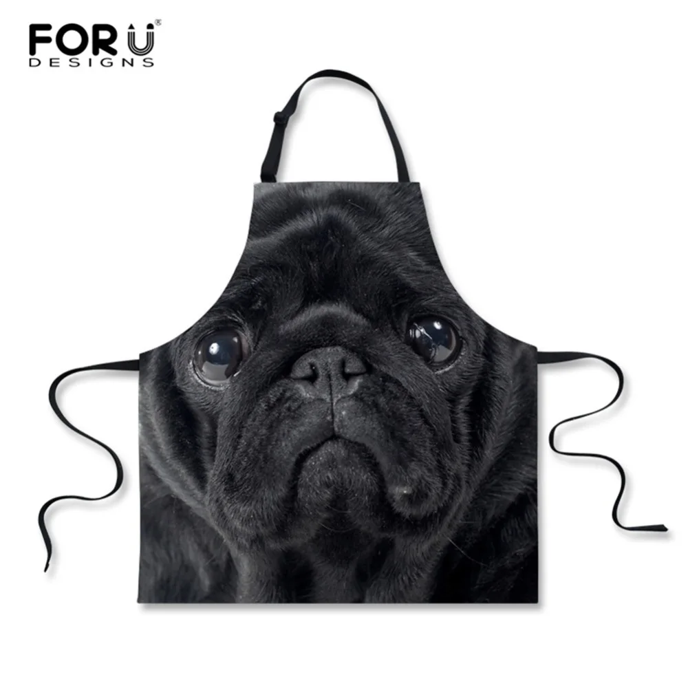 FORUDESIGNS/мопса Пособия по кулинарии Кухня фартук для мамы и дочки, Женская Для мужчин шеф-повар, официант стулья для кафе барбекю фартуки для парикмахеров индивидуальный логотип Подарочный нагрудники