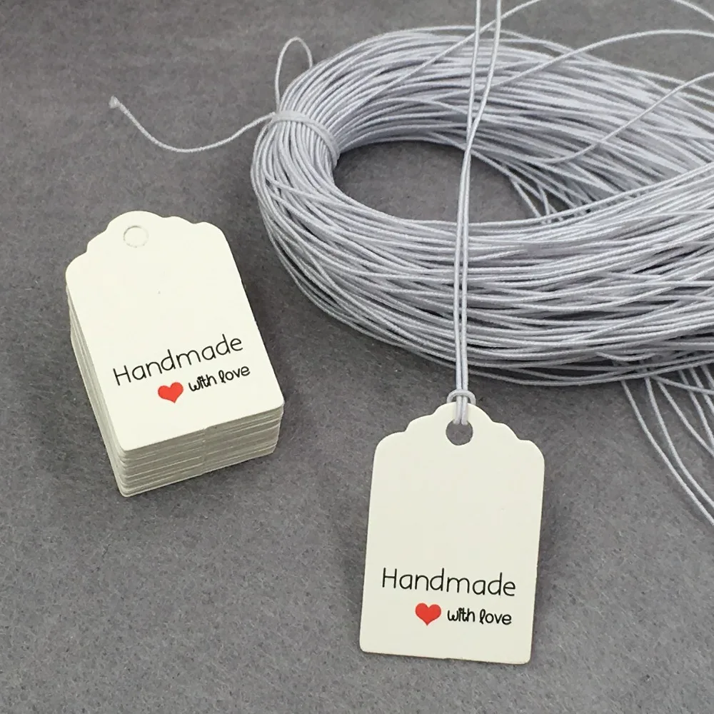 

200Pcs/lot white Paper Tags Wedding Label Luggage Note Price Hang Tag Gift 3 x 2cm