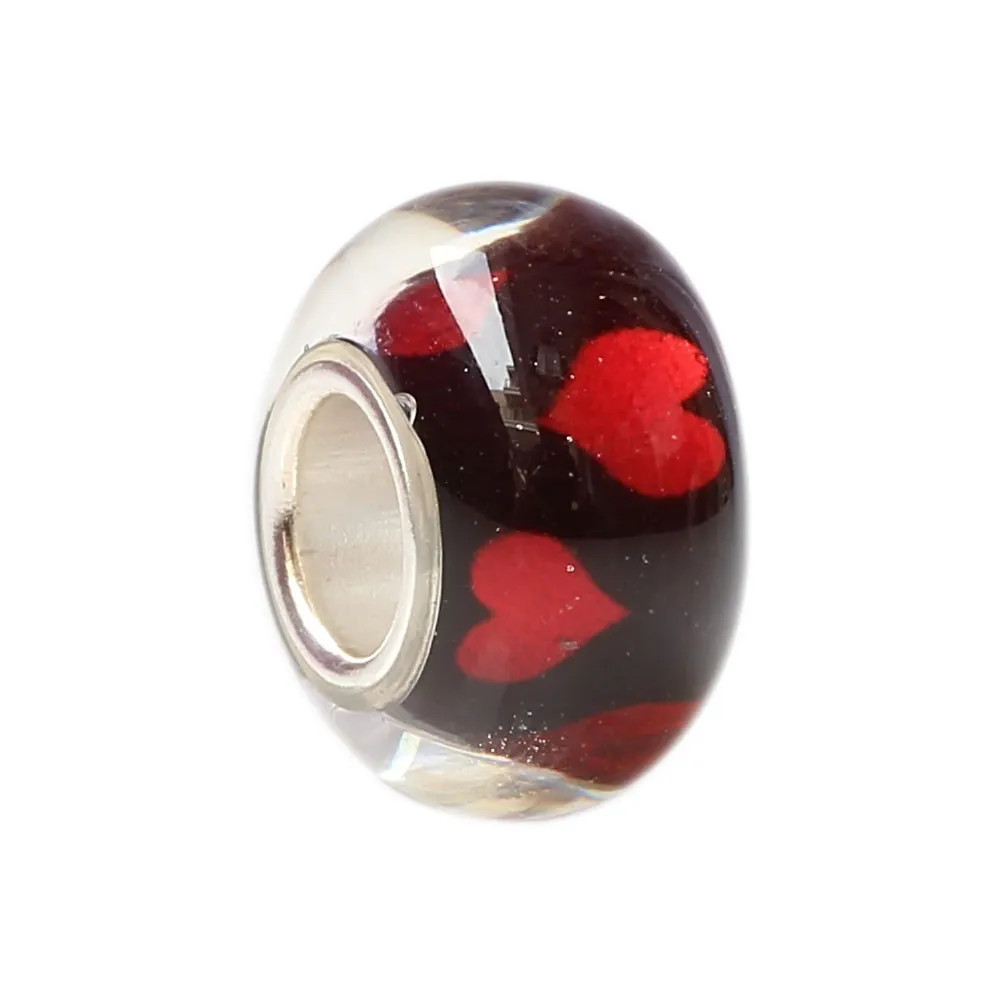 Новинка 2018 искусственное Серебряное сердце для самодельных браслетов и ожерелий