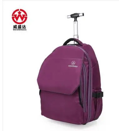 purple 19 inch Женский рюкзак на колесиках, дорожная сумка для багажа, рюкзак на колесиках, сумки на колесиках, мужская деловая сумка, чемодан, рюкзак на колесиках - Цвет: purple 19 inch