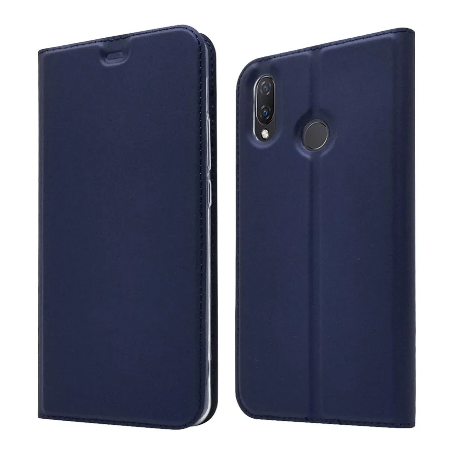 Dark blue Для huawei Nova 3i Nova 3 Чехлы Fundas huawei Nova3i Nova3 чехол роскошный кожаный Магнитный Флип-Стенд противоударный чехол для телефона s - Цвет: Dark blue