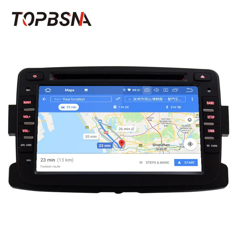 Автомагнитола TOPBSNA 1 Din Android 10 для Dacia/Sandero/Duster/Renault/Captur/Lada/Xray 2/Logan 2 GPS навигация