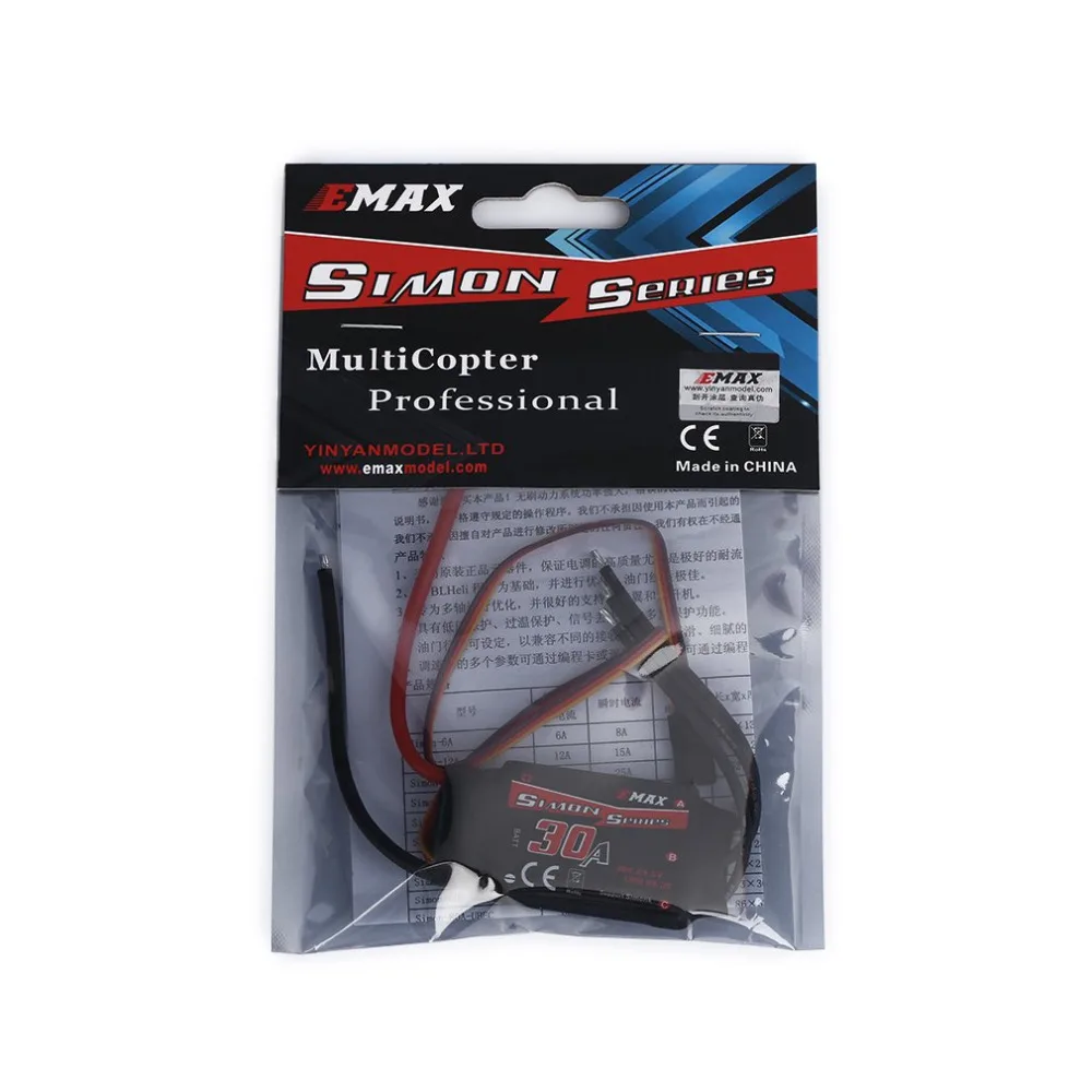 Электрические регуляторы скорости EMAX Simonk 30A-6S OPTO ESC Simon series для мультикоптера FPV F450