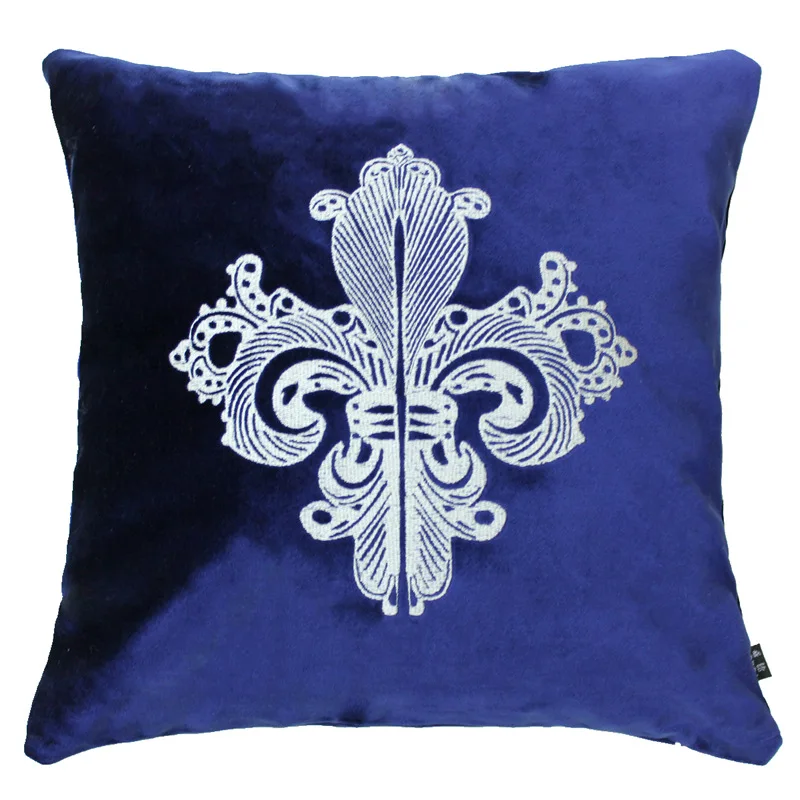 Домашние декоративные подушки для дивана наволочки с вышивкой короны фланелевые