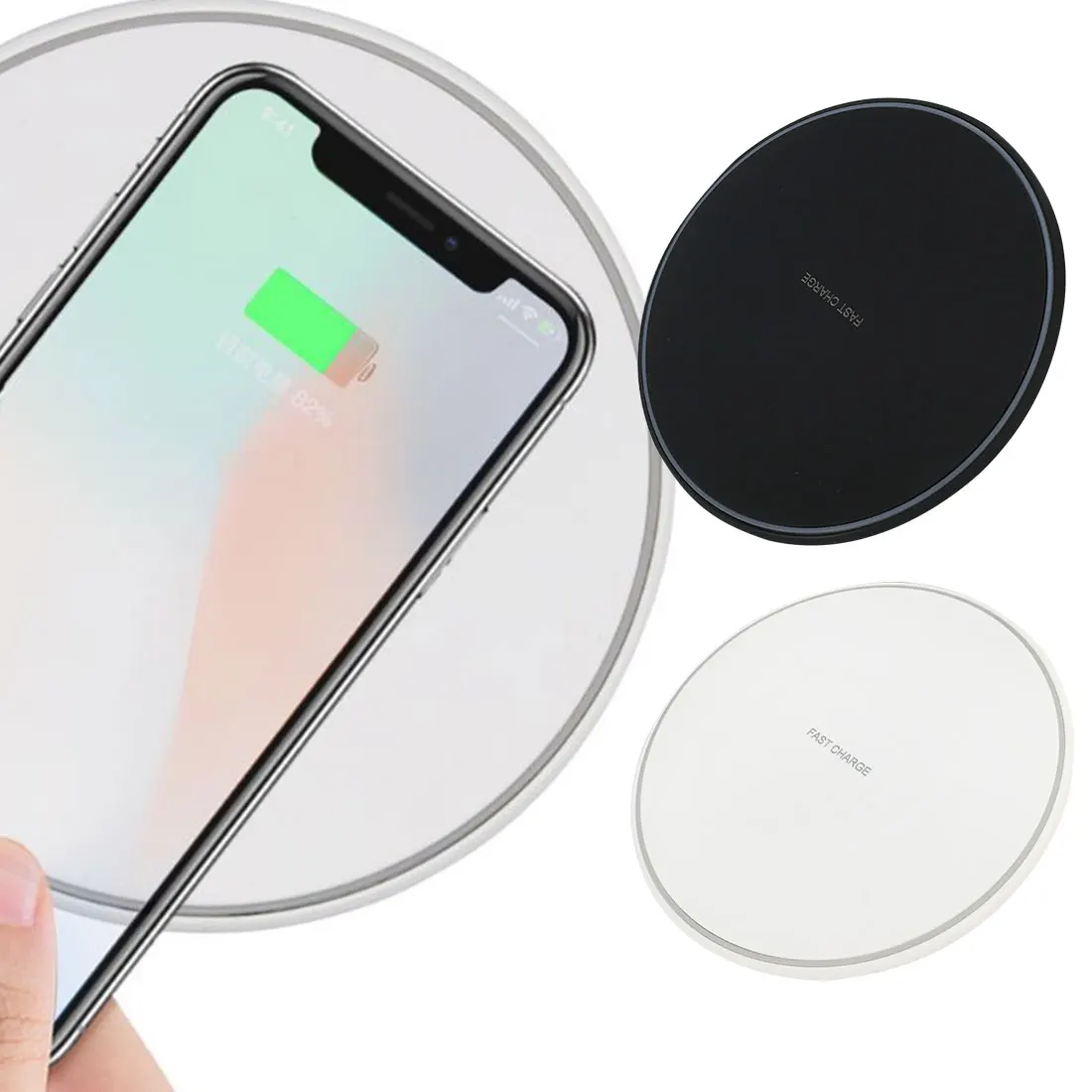 Qi Беспроводное быстрое зарядное устройство для зарядки для Sansung Galaxy S9 S8 Plus Note 8 power Bank для IPhone X 8 быстрое индукционное зарядное устройство