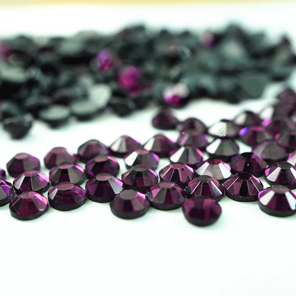 2000 шт. SS16 круглых стеклянных стразов темно-фиолетового цвета диаметром 4 мм с нанесением горячим прессом DMC, плоские задники, качество очень хорошее, для ручной работы (DIY).