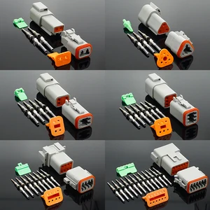 1 Set DT Conector DT06-2S/DT04-2P 2P 3P 4P 6P 8P 12P Waterproof Electrical Connector for Car Motor Truck with Pins